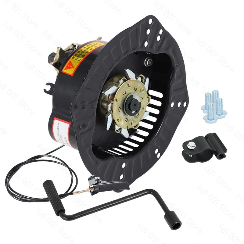 Recoil Starter For 173F 178 186F 192F 195F Engine, Hand Pull To Hand Crank Conversion For Tiller