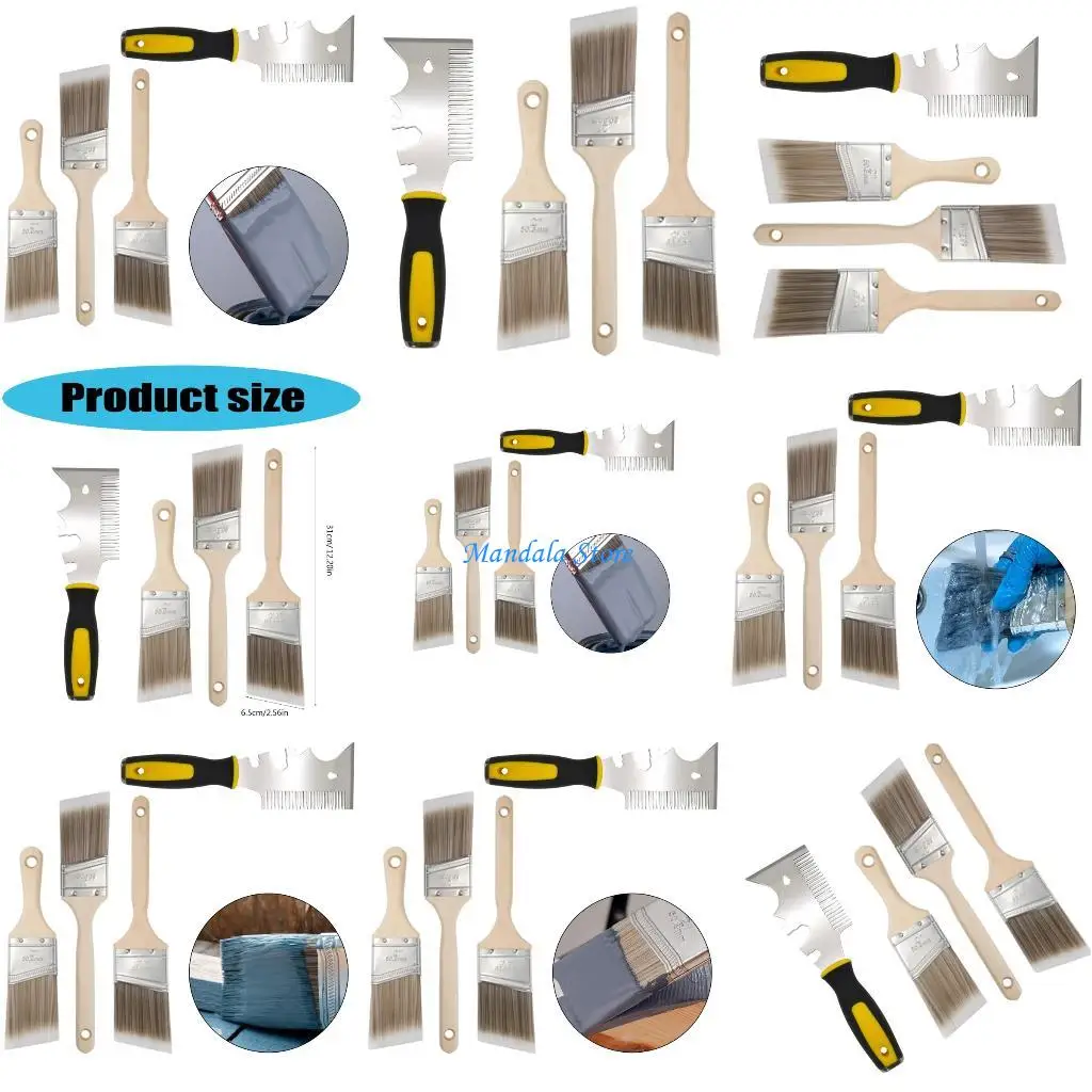 U2JC Professional Angled Painting With 2.5 Inch Brush Bubble Removers Comb Simple Operate for Excellent Surfaces Coating
U2JC Professional Angled Painting With 2.5 Inch Brush Bubble Removers Comb Simple Operate for Excellent Surfaces Coating