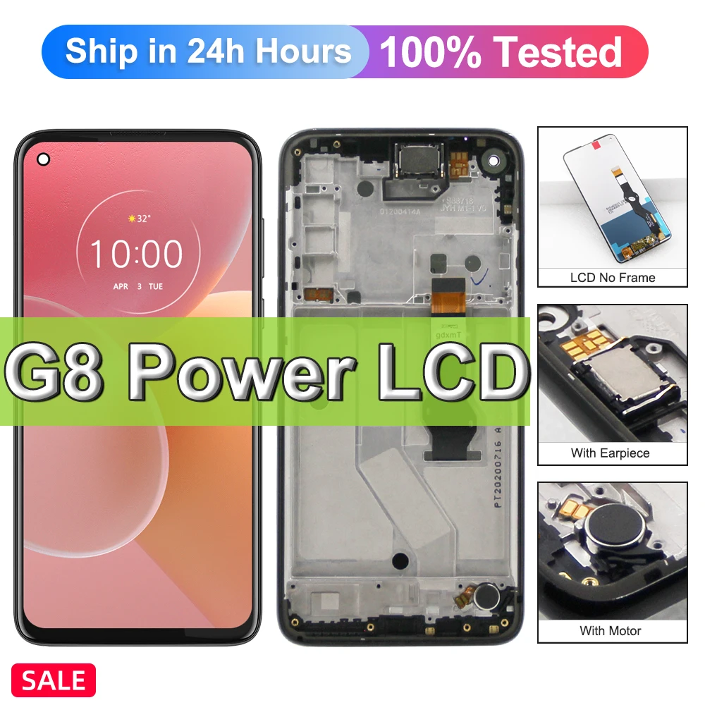 Дисплей для Motorola Moto G8 Power XT2041 XT2041-3 XT-2041-1 ЖК-дисплей, дигитайзер сенсорного экрана в сборе, экран питания G8
Дисплей для Motorola Moto G8 Power XT2041 XT2041-3 XT-2041-1 ЖК-дисплей, дигитайзер сенсорного экрана в сборе, экран питания G8