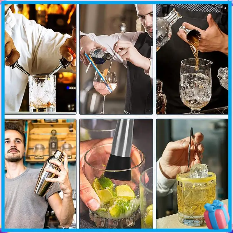 Discount-Cocktail Shaker Set, Cocktail Making Set 750Ml Stainless Steel Bar Tool Set Bartender Kit, Bar Accessories For Home Pub
Discount-Cocktail Shaker Set, Cocktail Making Set 750Ml Stainless Steel Bar Tool Set Bartender Kit, Bar Accessories For Home Pub