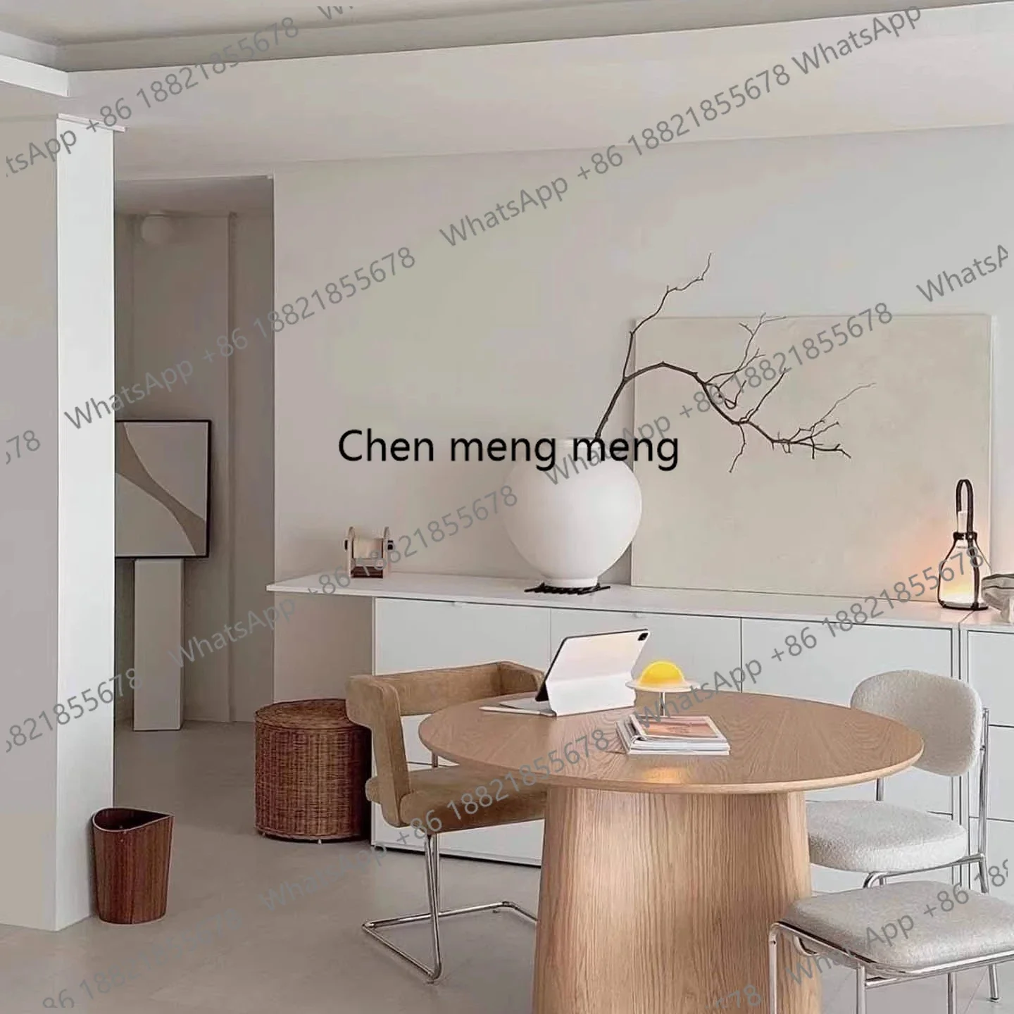 Новинка: круглый обеденный стол в скандинавском стиле, минималистичный, для небольшой квартиры, из кованого железа и дерева, в стиле мид-сенчури.
Новинка: круглый обеденный стол в скандинавском стиле, минималистичный, для небольшой квартиры, из кованого железа и дерева, в стиле мид-сенчури.