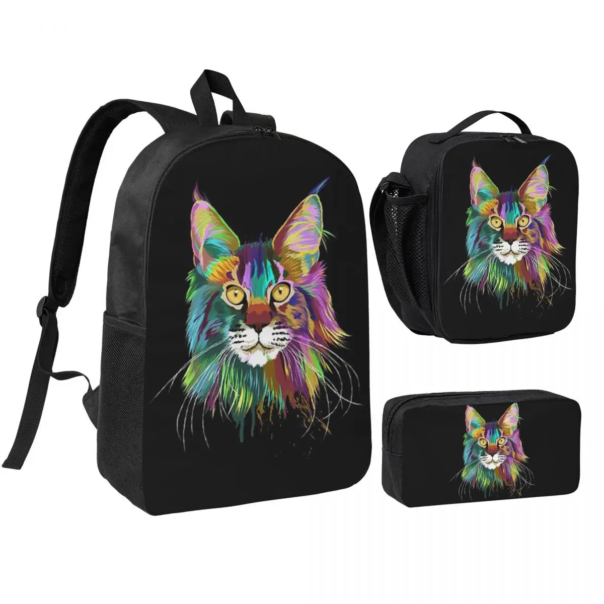 Splash Maine Coon Cat Backpack Boys Girls BookBag School Bag Shoulder Bags 3ps Insulated Lunch Bag Pencil Case
Splash Maine Coon Cat Backpack Boys Girls BookBag School Bag Shoulder Bags 3ps Insulated Lunch Bag Pencil Case