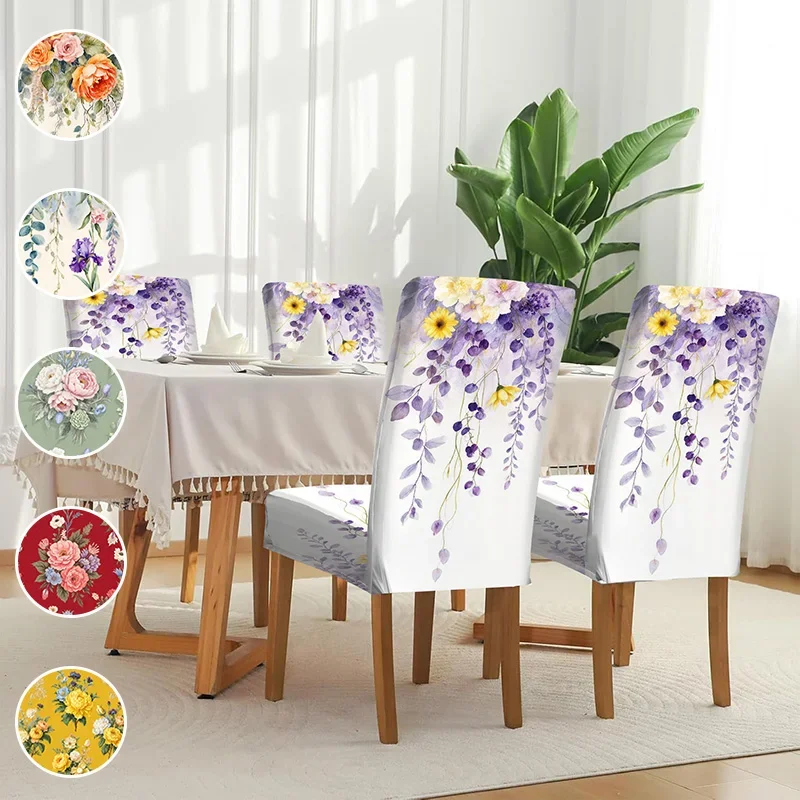 High-elastic printed dining chair cover, watercolor floral art pattern, suitable for household dining tables and chairs
High-elastic printed dining chair cover, watercolor floral art pattern, suitable for household dining tables and chairs