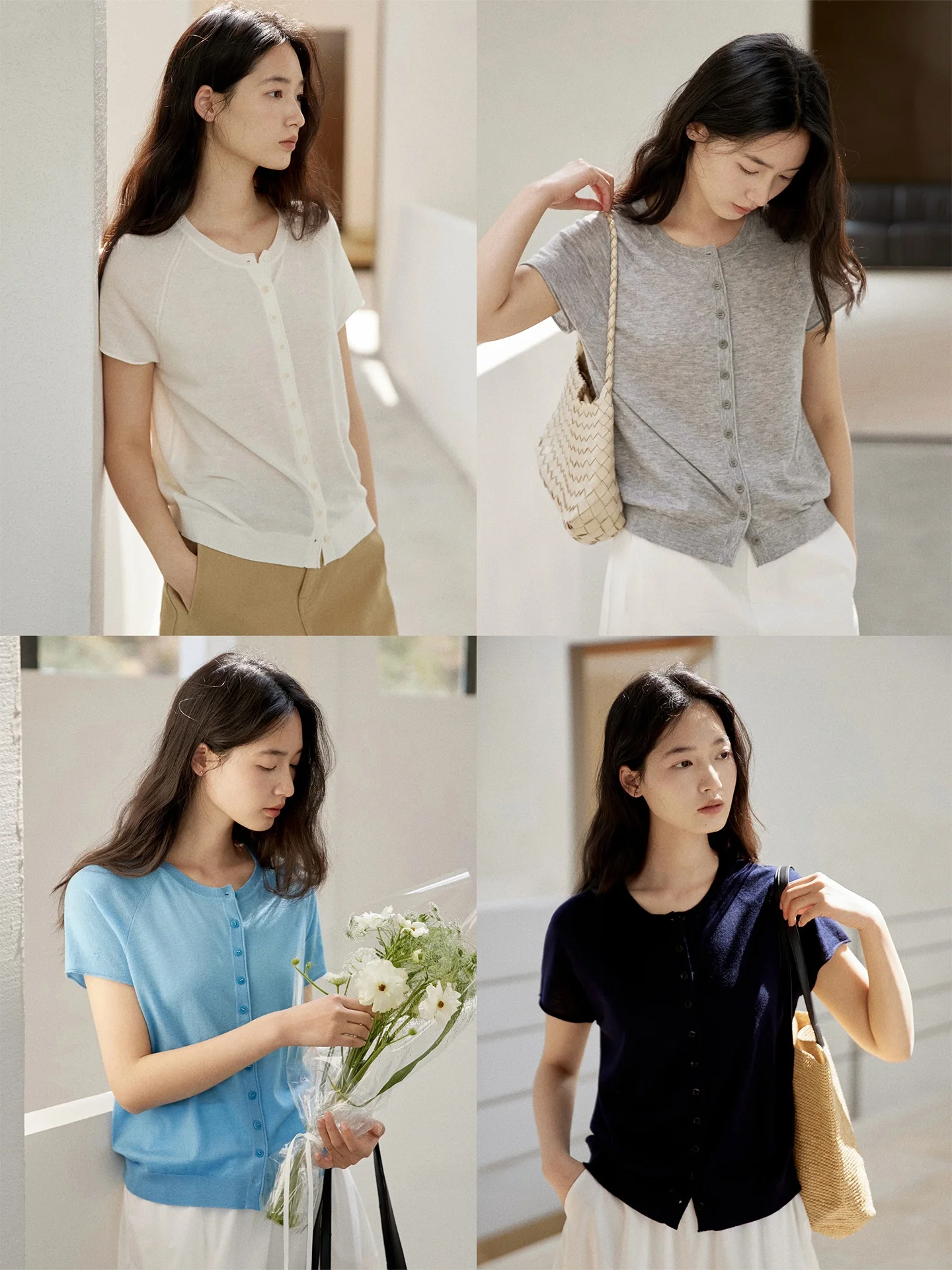 Ginnkee Casual Chic Ultra-Thin Merino Wool Knitted Cardigan Short Sleeve Women's Top Breathable Lightweight Summer T-Shirt
Ginnkee Casual Chic Ultra-Thin Merino Wool Knitted Cardigan Short Sleeve Women's Top Breathable Lightweight Summer T-Shirt