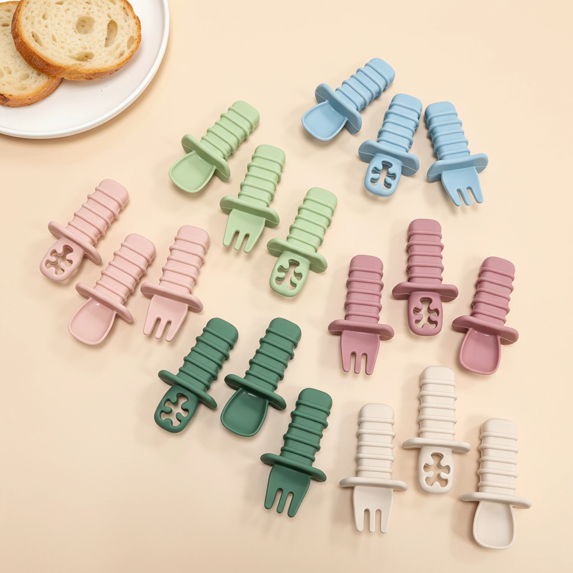 3pcs Baby Spoon & Fork Set Toddler Eating Training Tableware Solid Integrated Design Short Handle Easy Grip Ideal Baby Gif
3pcs Baby Spoon & Fork Set Toddler Eating Training Tableware Solid Integrated Design Short Handle Easy Grip Ideal Baby Gif