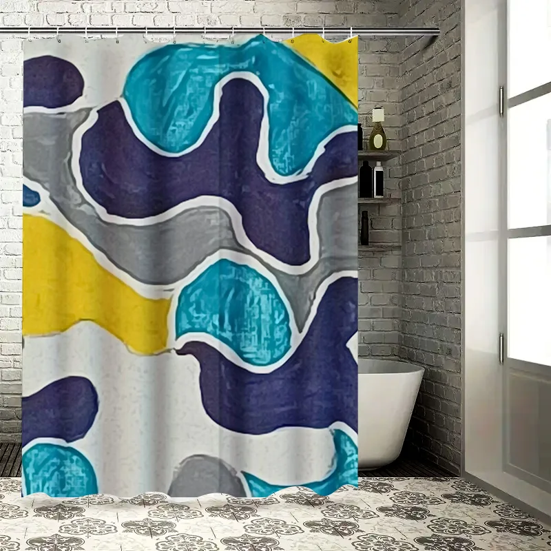 Abstract Watercolor Print Shower Curtain Waterproof Fabric Decorative Home Bath Room Decoration Blue Grey Yellow White (216 x 18
Abstract Watercolor Print Shower Curtain Waterproof Fabric Decorative Home Bath Room Decoration Blue Grey Yellow White (216 x 18