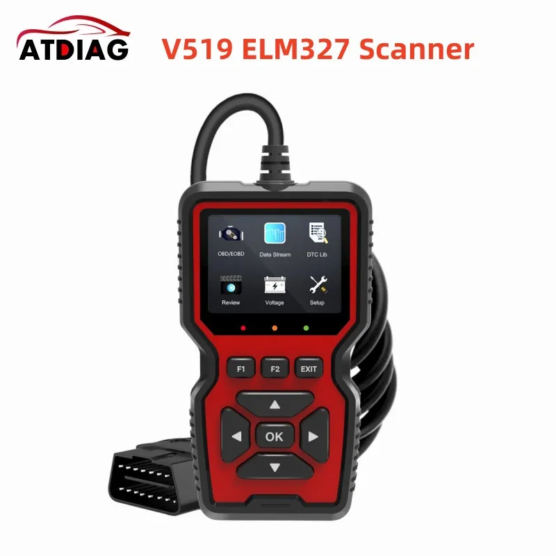 V519 Универсальный автомобильный диагностический сканер OBD II, новейшая модель детектора неисправностей автомобиля с функцией тестирования напряжения аккумулятора
V519 Универсальный автомобильный диагностический сканер OBD II, новейшая модель детектора неисправностей автомобиля с функцией тестирования напряжения аккумулятора