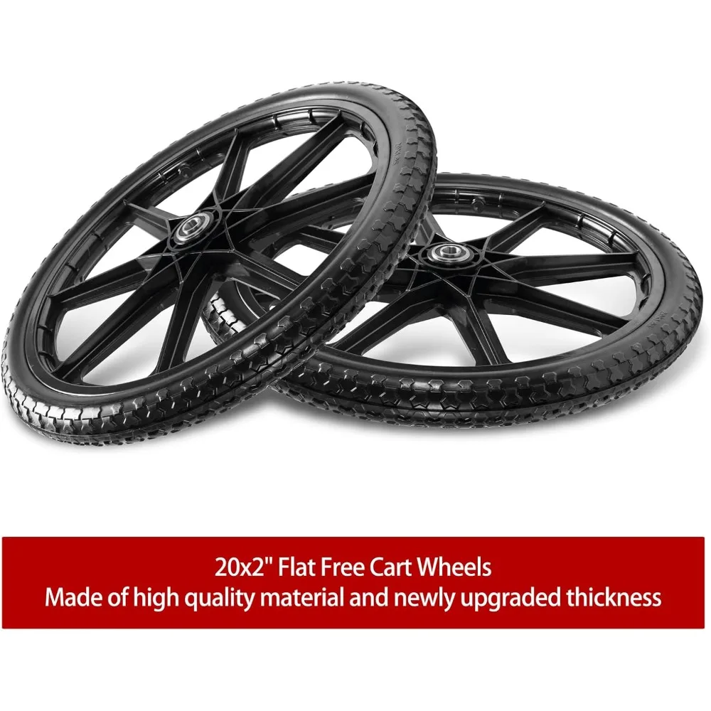US Shipping 20x2 Flat Free Cart Wheels 3/4 Inch Bearing 2.5 Inch Hub for Garden Cart Wheelbarrow Lawn Mower Tires
US Shipping 20x2 Flat Free Cart Wheels 3/4 Inch Bearing 2.5 Inch Hub for Garden Cart Wheelbarrow Lawn Mower Tires