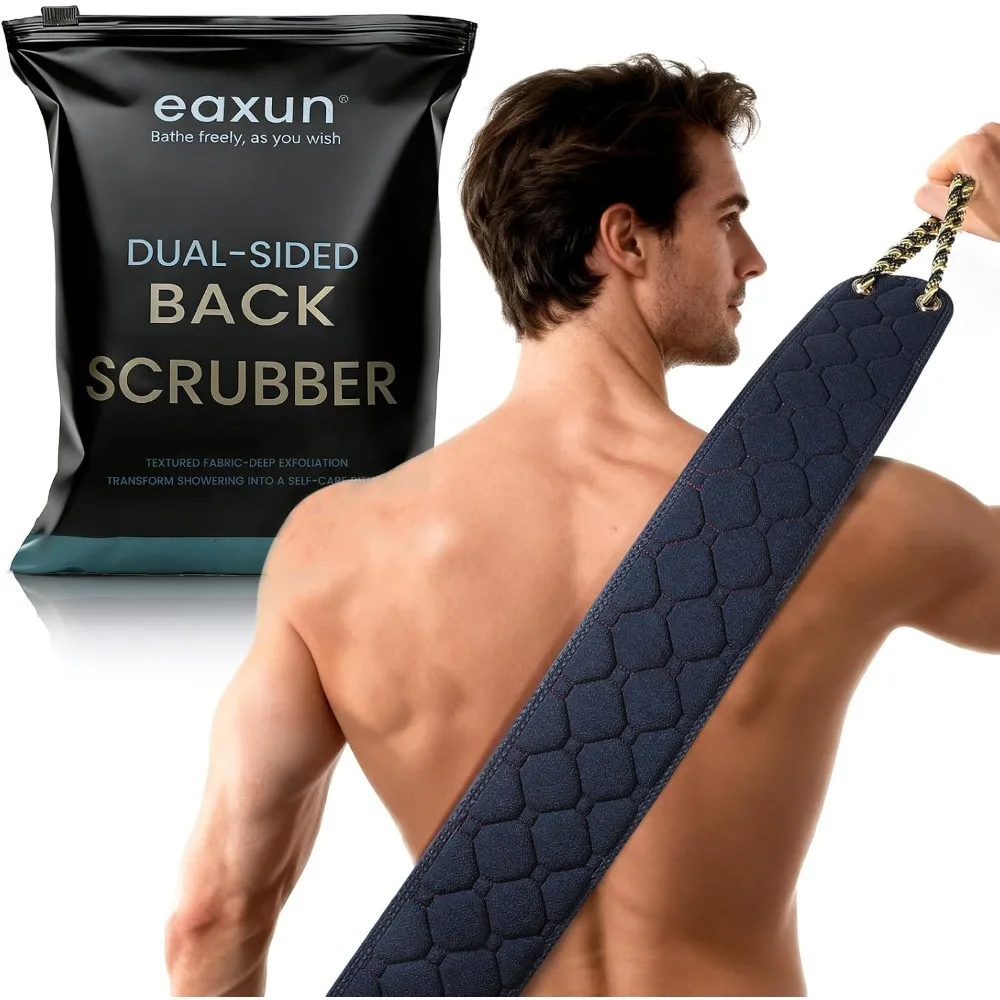 Extra Long Exfoliating Back Scrubber Towel with Handles 38.5 Inch Double Sided Body Scrubber for Shower Deep Cleansing Back Washer Loofah Bath Tool Men Women Reaches Hard to Wash Areas Removes Dead Skin Cells Soft
Extra Long Exfoliating Back Scrubber Towel with Handles 38.5 Inch Double Sided Body Scrubber for Shower Deep Cleansing Back Washer Loofah Bath Tool Men Women Reaches Hard to Wash Areas Removes Dead Skin Cells Soft