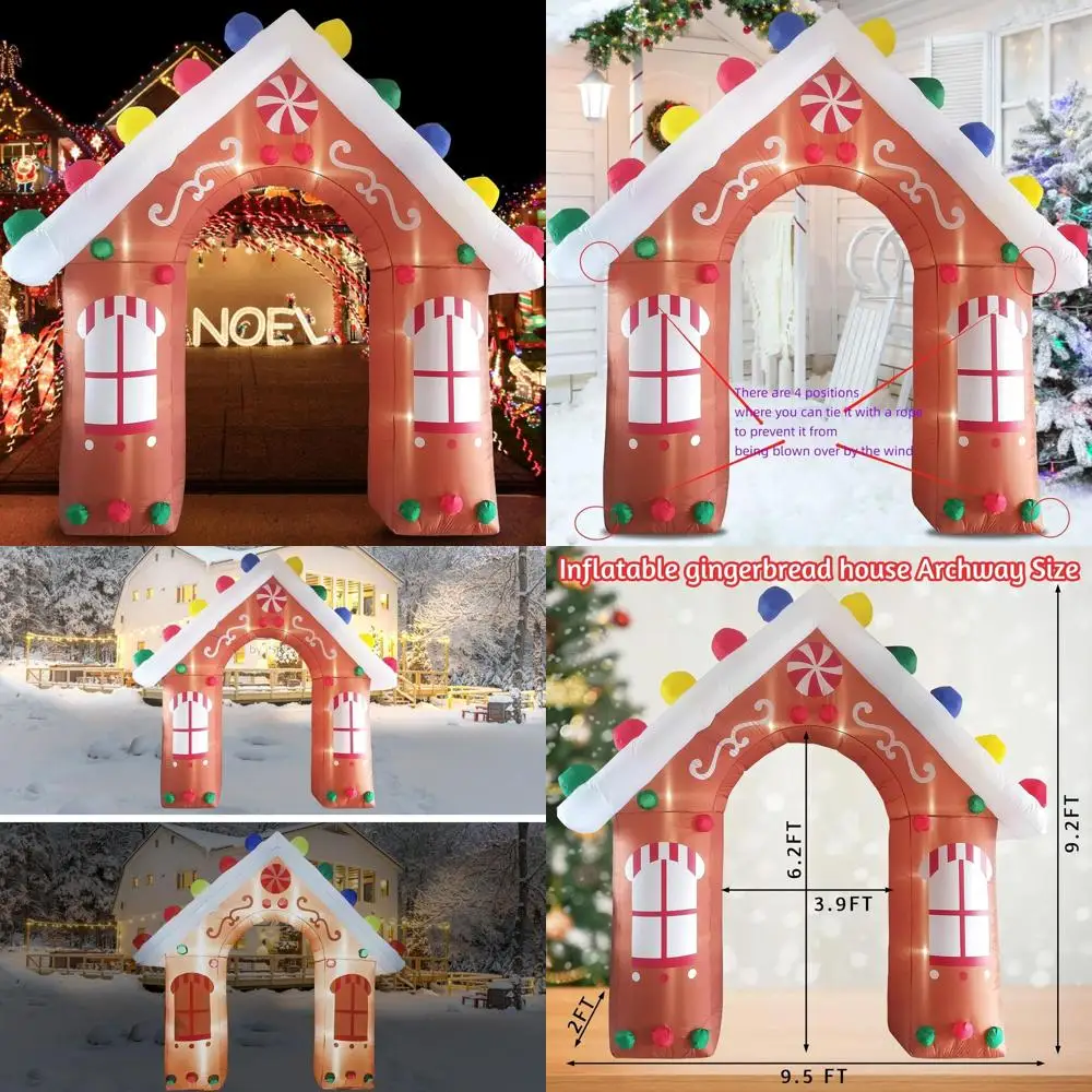 Гигантская рождественская арка пряничного домика со светодиодной подсветкой для наружного праздничного декора
Гигантская рождественская арка пряничного домика со светодиодной подсветкой для наружного праздничного декора
