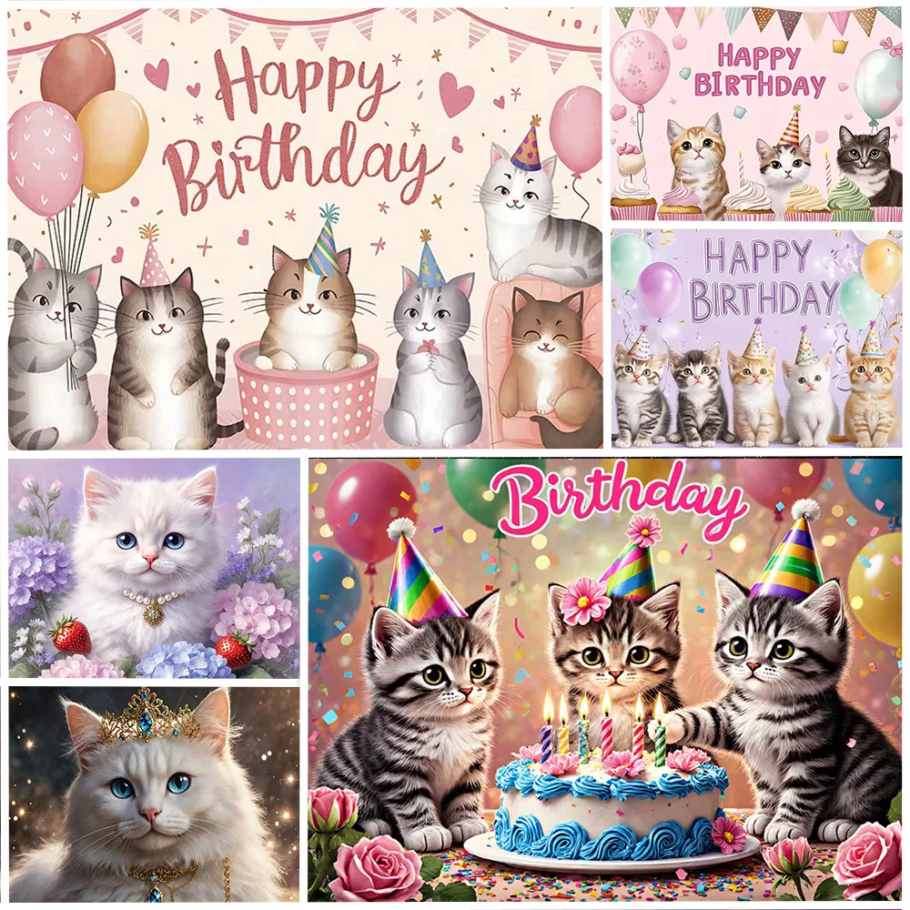 Cute Cartoon Cat Pet Theme Birthday Party Decoration Backdrop Animals Background Baby Shower Supplies Kids Gift Photography Prop
Cute Cartoon Cat Pet Theme Birthday Party Decoration Backdrop Animals Background Baby Shower Supplies Kids Gift Photography Prop