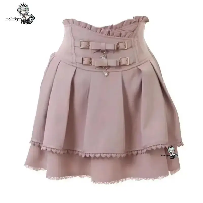 Japanese Kawaii Girl Mini Cake Skirts Womens Jupe Fairy Bandage Lolita High Waist Y2K Aesthetic Sweet Lace Gothic Jk Falda Skirt
Japanese Kawaii Girl Mini Cake Skirts Womens Jupe Fairy Bandage Lolita High Waist Y2K Aesthetic Sweet Lace Gothic Jk Falda Skirt