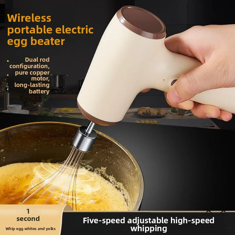 Wireless Handheld Egg Beater Kitchen Tool for Baking And Whipping Cream Small Home Use Egg Processor
Wireless Handheld Egg Beater Kitchen Tool for Baking And Whipping Cream Small Home Use Egg Processor
