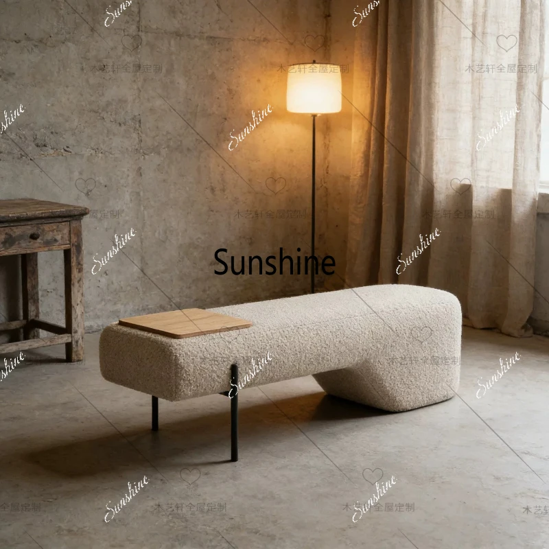 Wabi Sansan special-shaped lamb wool bedside stool solid wood home shoe change stool bedroom creativity
Wabi Sansan special-shaped lamb wool bedside stool solid wood home shoe change stool bedroom creativity