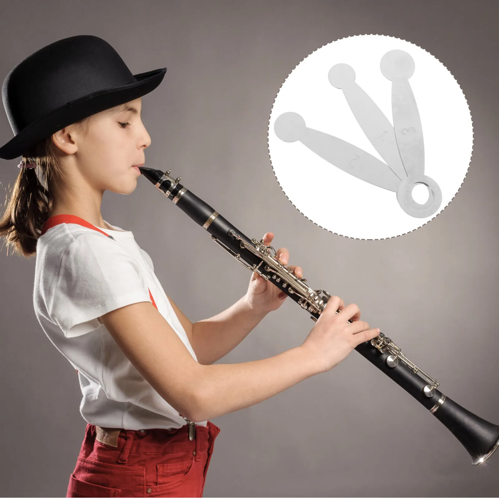 3Pcs Flute Leveling Tool Stainless Steel Adjustment Instrument Repair Gaskets for Clarinet Black Tube Woodwind Pads
3Pcs Flute Leveling Tool Stainless Steel Adjustment Instrument Repair Gaskets for Clarinet Black Tube Woodwind Pads