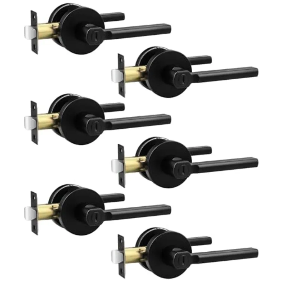 Pack Interior Door Handle with Lock, Door Lever for Bedroom or Bathroom, Keyless Round Door Lock Interior for Left and Right Ha
Pack Interior Door Handle with Lock, Door Lever for Bedroom or Bathroom, Keyless Round Door Lock Interior for Left and Right Ha
