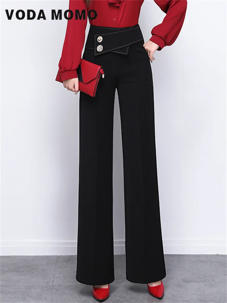 2023 Autumn Slim High Waist Wide Leg Pants Women's Design Irregular Asymmetry Button Casual Long Pants Female Korean Versatile
2023 Autumn Slim High Waist Wide Leg Pants Women's Design Irregular Asymmetry Button Casual Long Pants Female Korean Versatile