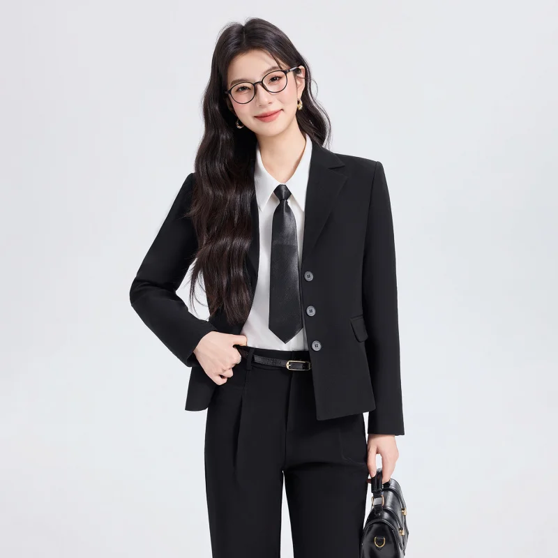 Blue women's suit2026Spring formal attire for college student job interviews, business attire, jacket, suit, skirt
Blue women's suit2026Spring formal attire for college student job interviews, business attire, jacket, suit, skirt