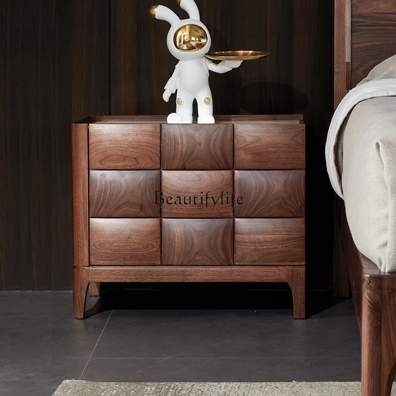 North American black walnut bedside table Italian light luxury storage rock slab bedside table
North American black walnut bedside table Italian light luxury storage rock slab bedside table