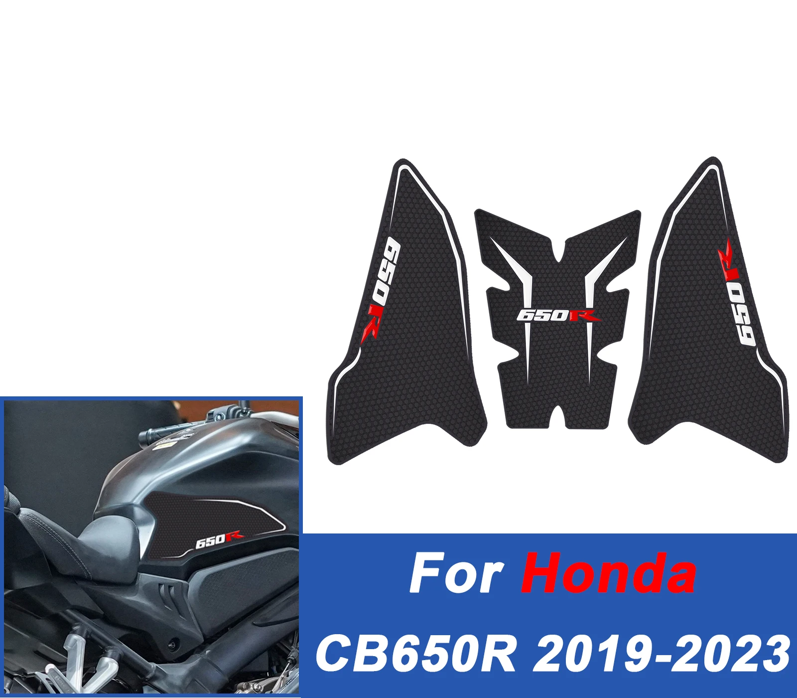 Для Honda CB650R (2019-2023)-наклейки на бак мотоцикла, комплект защиты топливного бака, наколенники, наклейки против царапин, аксессуары
Для Honda CB650R (2019-2023)-наклейки на бак мотоцикла, комплект защиты топливного бака, наколенники, наклейки против царапин, аксессуары