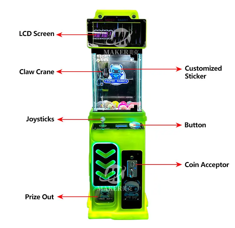 Maker Newest Factory Wholesale Mini Maquinas De La Garra Coin Operated Mini Claw Machine Mini Doll Machine for Sale
Maker Newest Factory Wholesale Mini Maquinas De La Garra Coin Operated Mini Claw Machine Mini Doll Machine for Sale
