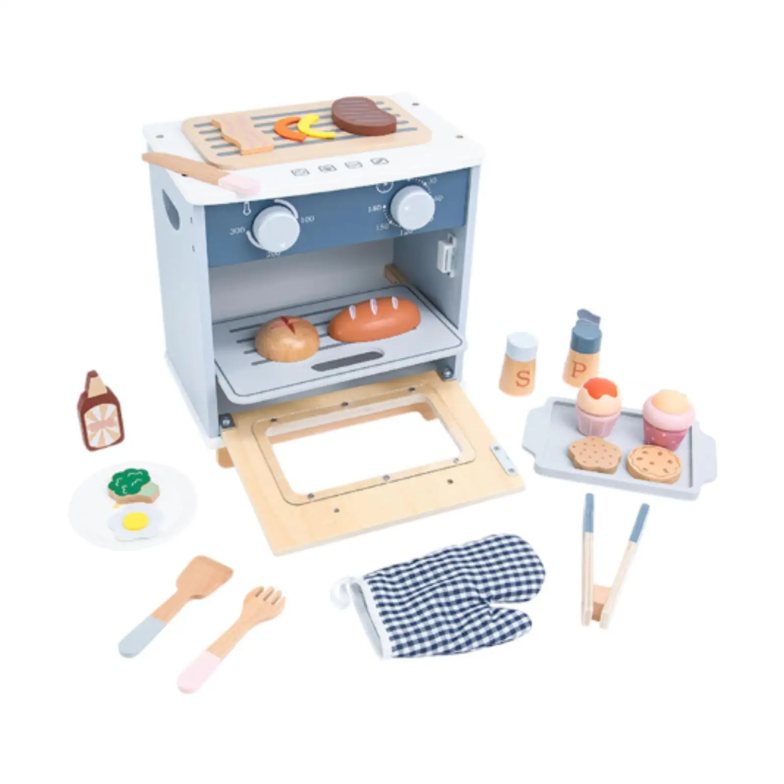 Kids Oven Plays Set Wooden Bakery Set Multifunctional Toy Oven Fine Motor Skill Creative Oven Toy for Toddlers Kids 2+ Years Old
Kids Oven Plays Set Wooden Bakery Set Multifunctional Toy Oven Fine Motor Skill Creative Oven Toy for Toddlers Kids 2+ Years Old