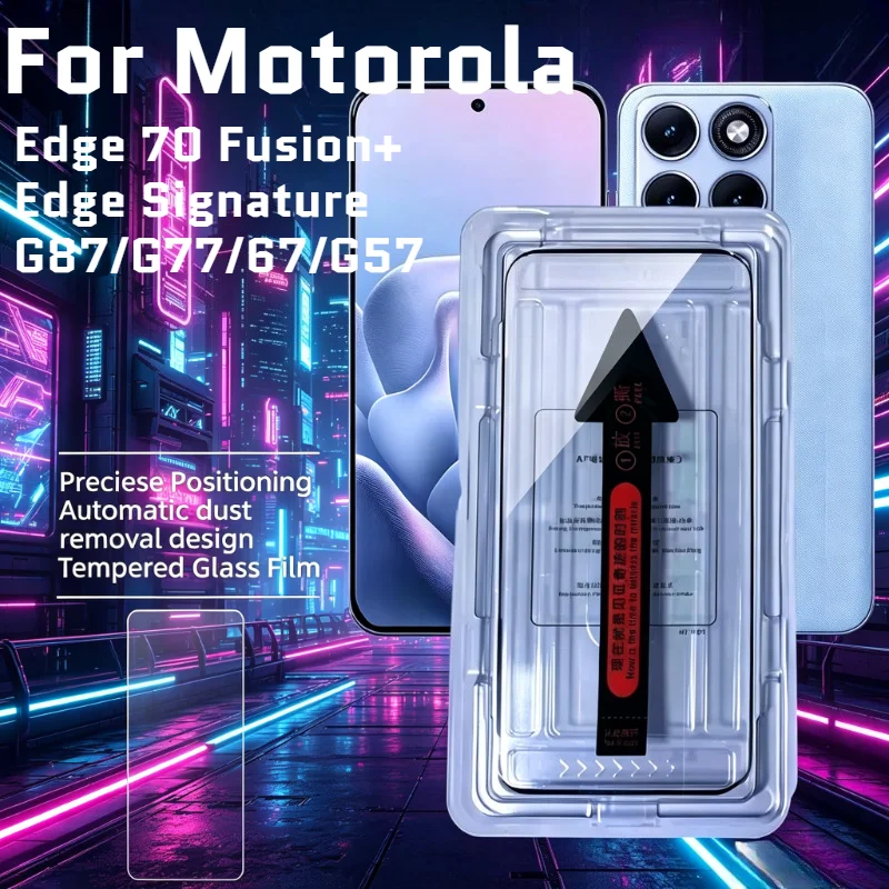 One-click Tempered Glass Screen Protector For Motorala Edge G87 G77 G67 Signatrue X70 Air Pro Fusion+ Auto-Dust Removal Easy Kit
One-click Tempered Glass Screen Protector For Motorala Edge G87 G77 G67 Signatrue X70 Air Pro Fusion+ Auto-Dust Removal Easy Kit