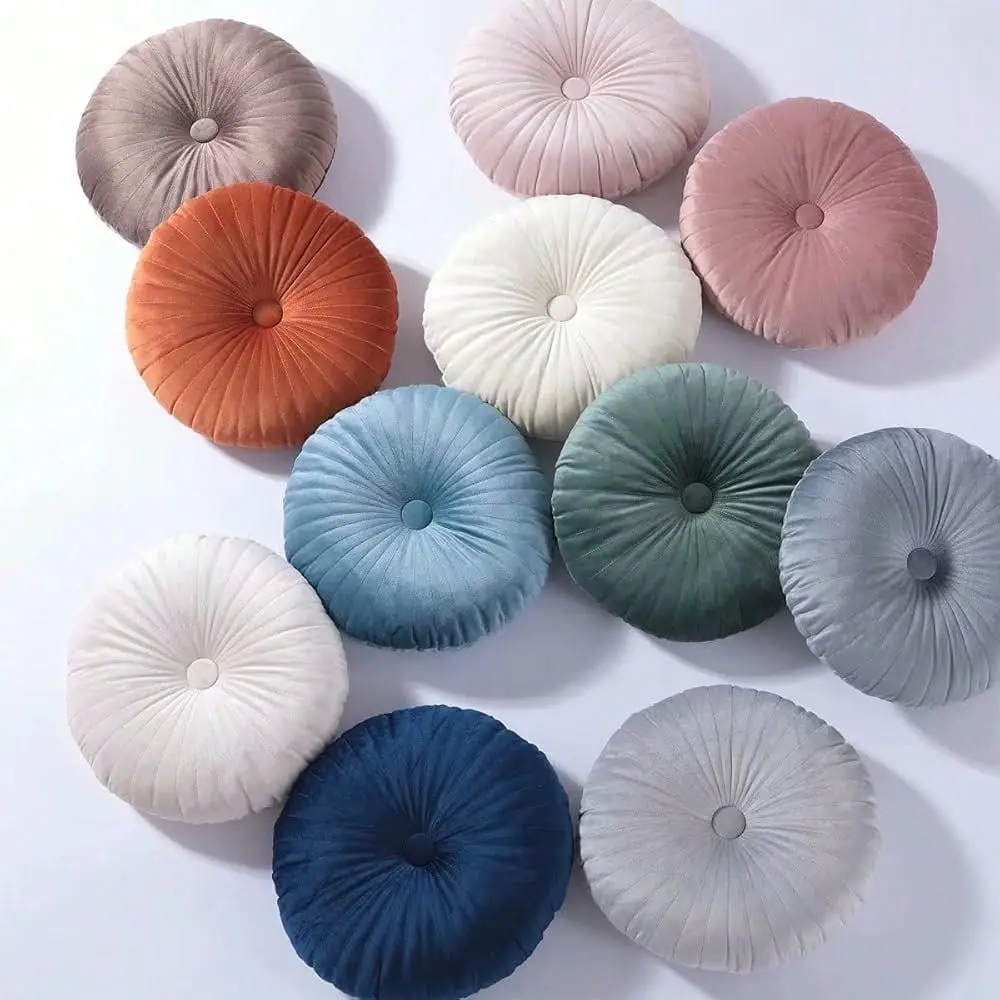 Round Pillow Cushion For Couch Velvet Decorative Small Throw Pillow Solid Color For Living Room Bed Floor 13.7 , Gray,Gray
Round Pillow Cushion For Couch Velvet Decorative Small Throw Pillow Solid Color For Living Room Bed Floor 13.7 , Gray,Gray