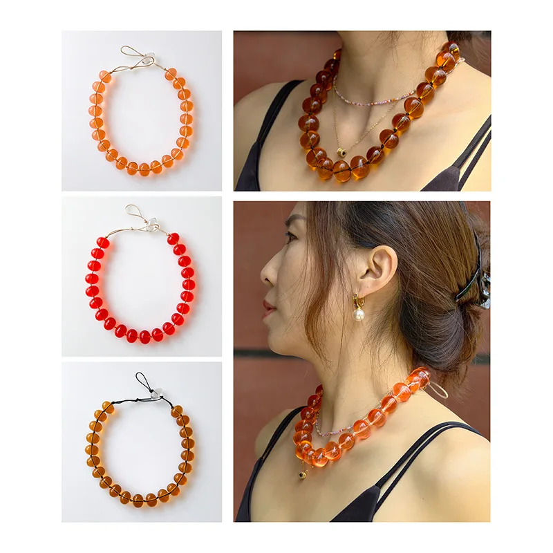 Imitation Agate Beads Imitation Big Natural Citrine Beads Necklace Minimalist Big Sweater Chain Stacked Clavicle Chain Decoratio
Imitation Agate Beads Imitation Big Natural Citrine Beads Necklace Minimalist Big Sweater Chain Stacked Clavicle Chain Decoratio