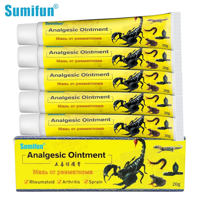 10Pcs Sumifun Scorpion Cream Pain Relief Ointment Back Rheumatism Arthritis Medical Knee Joint Muscle Shoulder Chinese Medicine
10Pcs Sumifun Scorpion Cream Pain Relief Ointment Back Rheumatism Arthritis Medical Knee Joint Muscle Shoulder Chinese Medicine