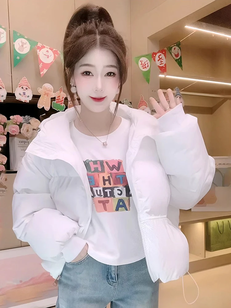 Корейская укороченная белая хлопковая куртка для женщин: повседневная, теплая, модный дизайн, новинка зимы
Корейская укороченная белая хлопковая куртка для женщин: повседневная, теплая, модный дизайн, новинка зимы