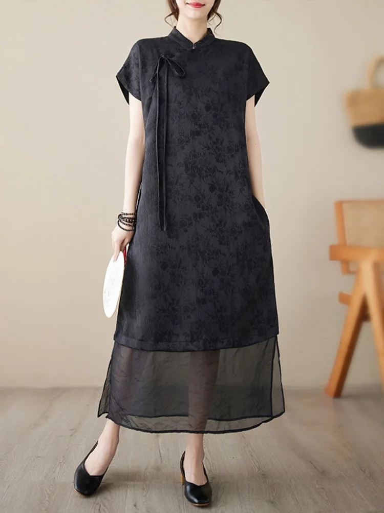 Ele Bla Dr с кружевным сращиванием и ор Sve Цветочная вышивка Новый китайский Sle Высококачественный утягивающий D...
Ele Bla Dr с кружевным сращиванием и ор Sve Цветочная вышивка Новый китайский Sle Высококачественный утягивающий D...