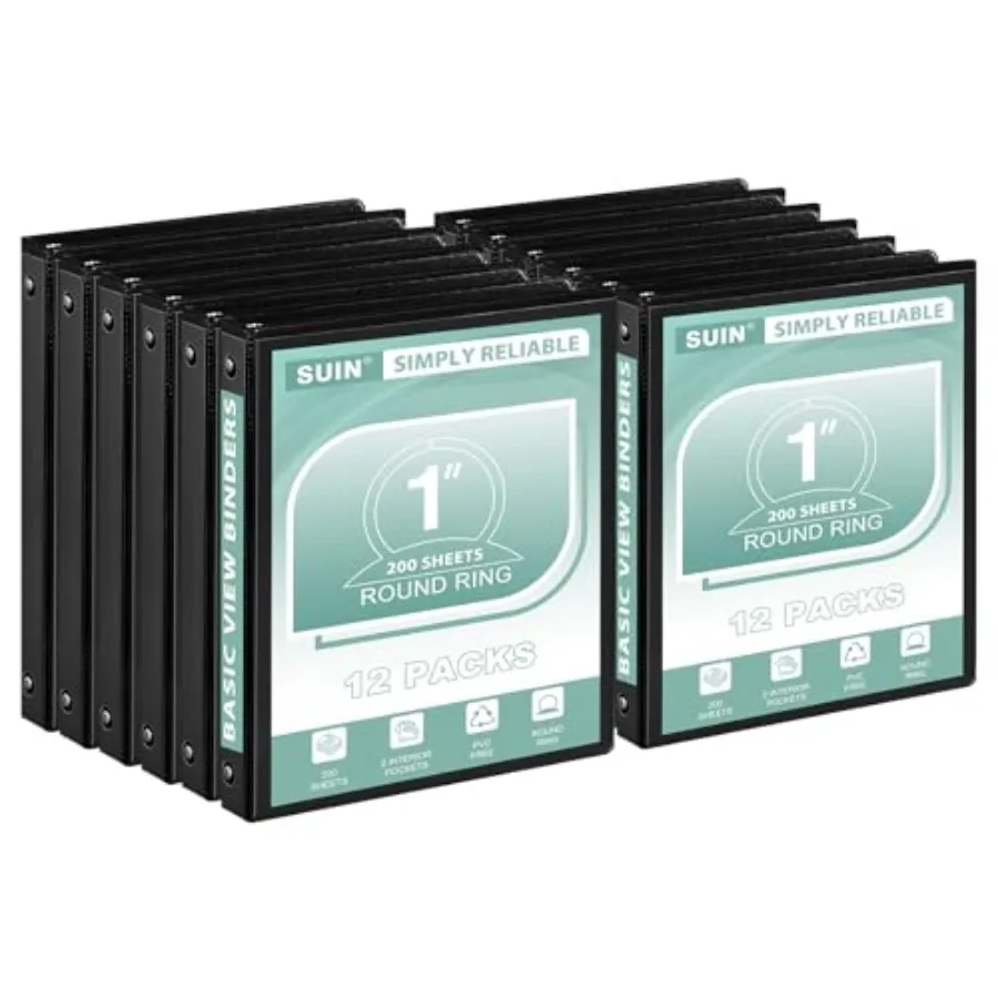 1-Inch 3-Ring-Binder, Customizable Clear View Cover, for US Letter Size 8-1/2 x 11'', Perfect for Office/School
1-Inch 3-Ring-Binder, Customizable Clear View Cover, for US Letter Size 8-1/2 x 11'', Perfect for Office/School