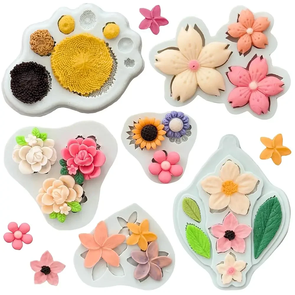 Flower Silicone Molds Sunfower Fondant Mold Small fower Chocolate Candy Molds For Cake Decorating Cupcake Topper Candy Polyme
Flower Silicone Molds Sunfower Fondant Mold Small fower Chocolate Candy Molds For Cake Decorating Cupcake Topper Candy Polyme