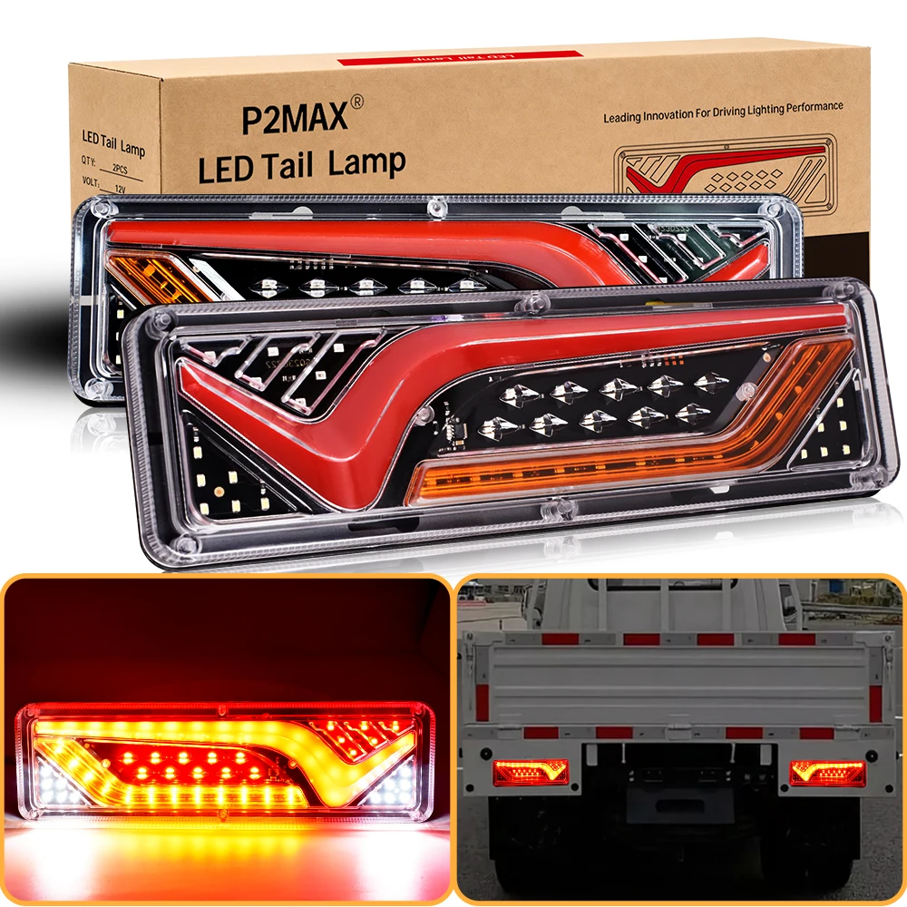 2PCS Truck Tail Lamp LED Rear Turn Signals Brake Lights Reverse Lamp Driving Lights 12V 24V for Truck Trailer RV Motorhome
2PCS Truck Tail Lamp LED Rear Turn Signals Brake Lights Reverse Lamp Driving Lights 12V 24V for Truck Trailer RV Motorhome
