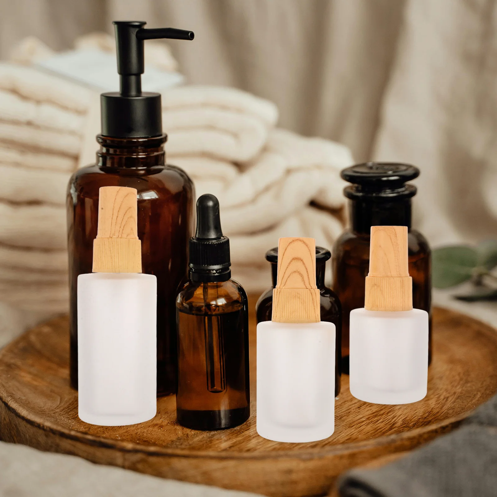 3Pcs Empty Refillable Spray Bottles Frosted Glass 20Ml 30Ml 40Ml Wood Grain Cap Fine Mist for Travel Skincare Perfume Liquid
3Pcs Empty Refillable Spray Bottles Frosted Glass 20Ml 30Ml 40Ml Wood Grain Cap Fine Mist for Travel Skincare Perfume Liquid