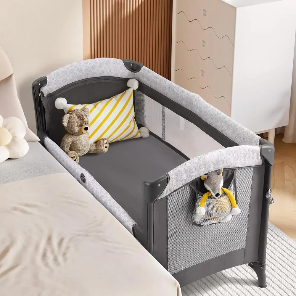 3-in-1 Mesh-Bed Baby Bassinet, Adjustable Sides, Mattress, Storage, Wheels, Travel Playpen Crib with BagTime-limited
3-in-1 Mesh-Bed Baby Bassinet, Adjustable Sides, Mattress, Storage, Wheels, Travel Playpen Crib with BagTime-limited