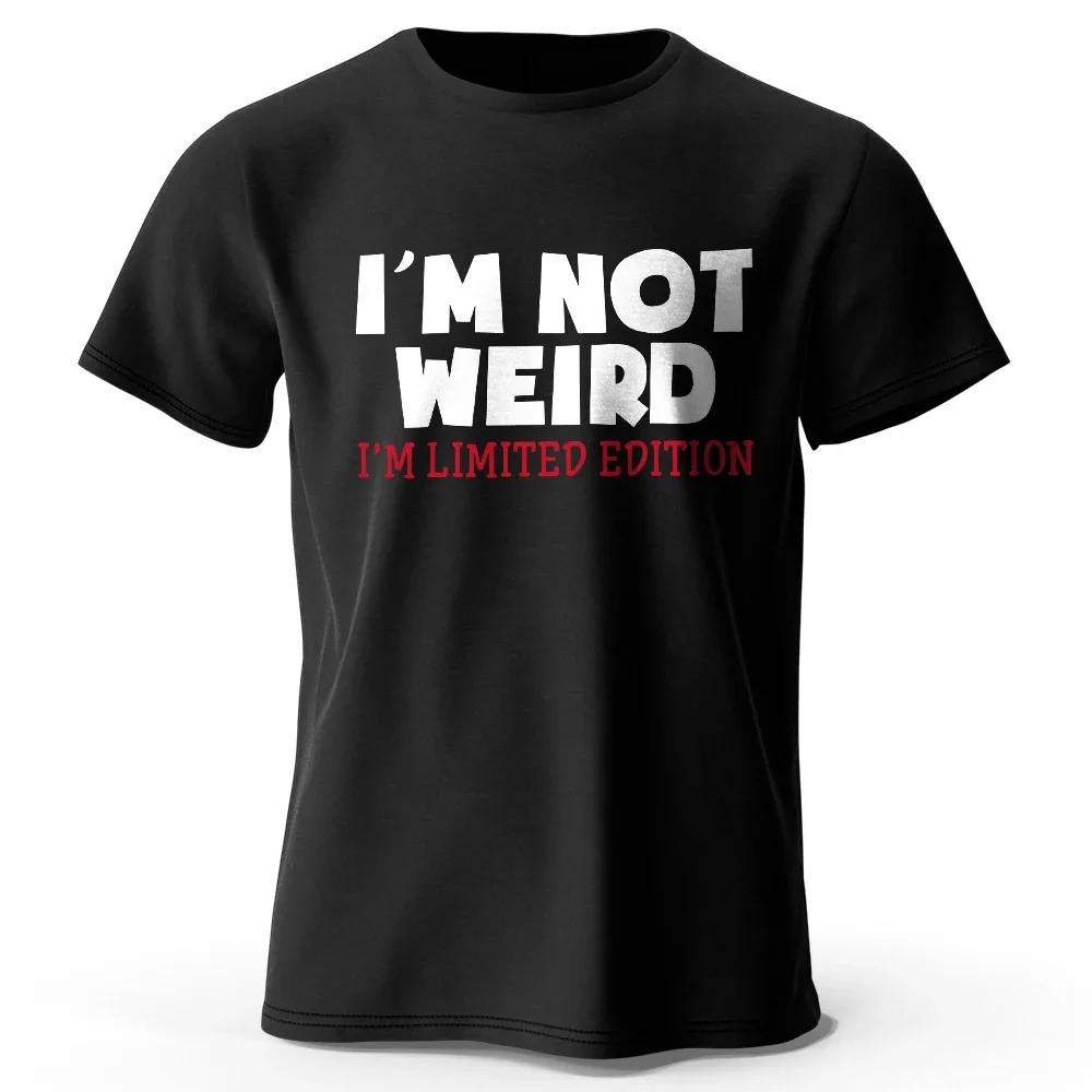 Men's I Am Not Weird Printed T-Shirt 100% Cotton Oversized Humor Graphic Tees for Women Summer Tops Quirky Streetwear
Men's I Am Not Weird Printed T-Shirt 100% Cotton Oversized Humor Graphic Tees for Women Summer Tops Quirky Streetwear