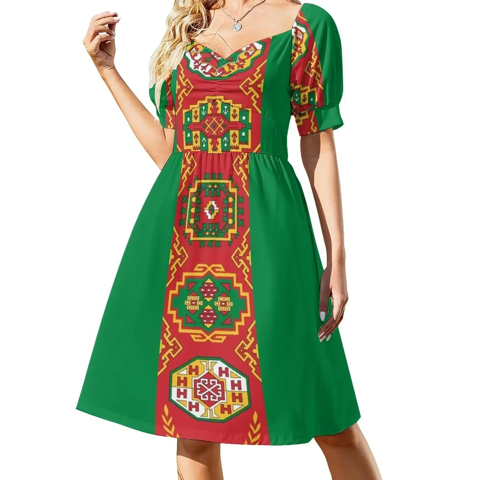 Turkmenistan flag Short-Sleeved Dress beach dresses women clothes Dress
Turkmenistan flag Short-Sleeved Dress beach dresses women clothes Dress