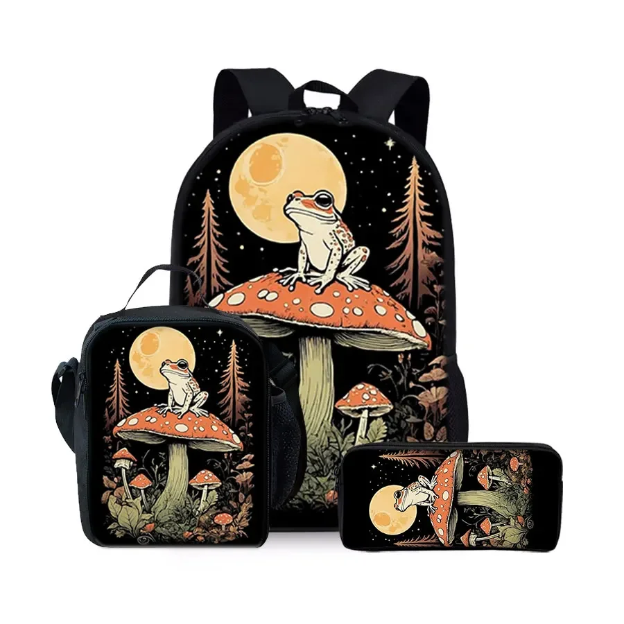 New Mushroom Frog Pattern Three Piece Set Backpacks for Boy and Girls Best Gifts 3D Cartoon School Backpack for Children
New Mushroom Frog Pattern Three Piece Set Backpacks for Boy and Girls Best Gifts 3D Cartoon School Backpack for Children