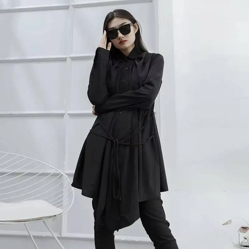 Ladies Long Sleeve Shirt Skirt Spring And Autumn New Slim Waist Irregular Design Versatile Loose Large Size Long Sleeve Shirt
Ladies Long Sleeve Shirt Skirt Spring And Autumn New Slim Waist Irregular Design Versatile Loose Large Size Long Sleeve Shirt