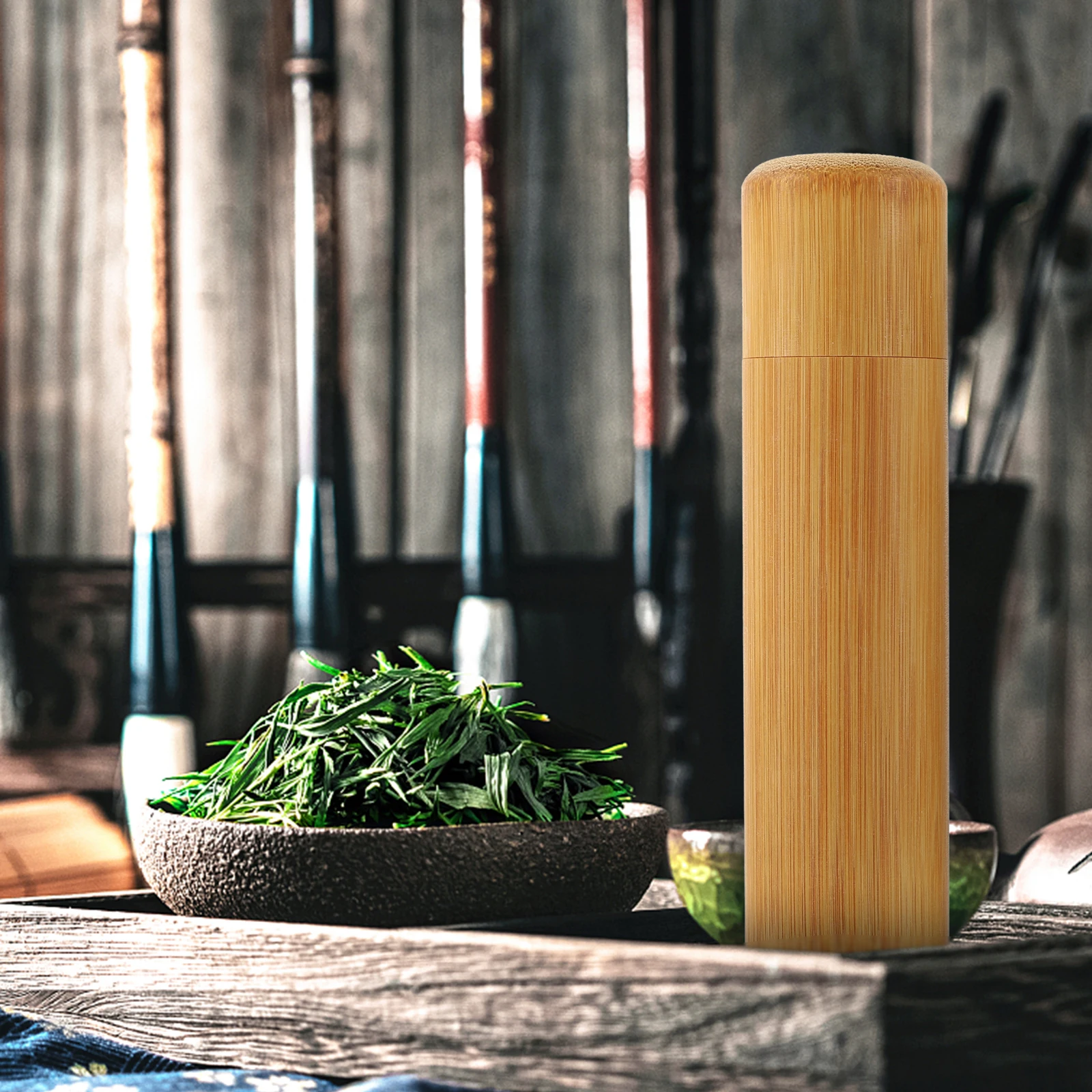 2 Pcs Bamboo Tea Storage Container Practical Tube Leaves Canister Home Kitchen Pantry Rustic Design Tea Storage Solution
2 Pcs Bamboo Tea Storage Container Practical Tube Leaves Canister Home Kitchen Pantry Rustic Design Tea Storage Solution