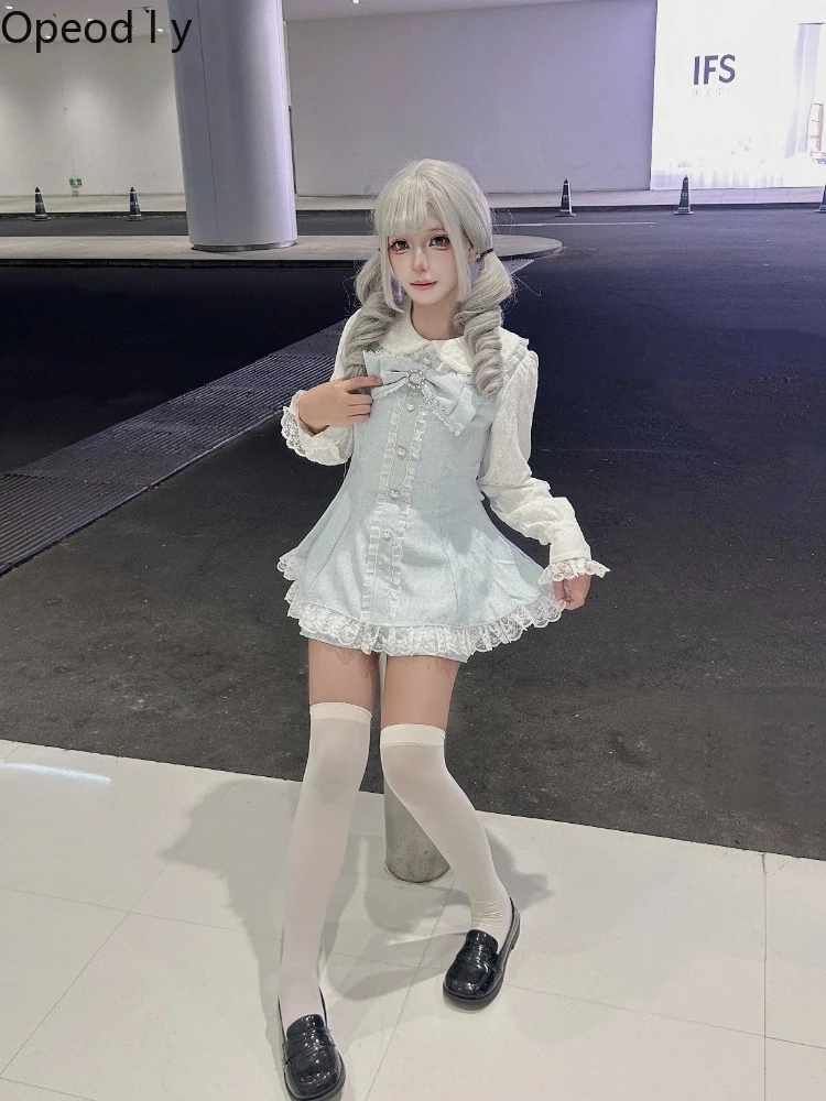 Liz New Japanese Sweet Girl Princess Style Lolita Two-piece Set Bow Lace Doll Collar Long-sleeved Mass Production Shorts Set
Liz New Japanese Sweet Girl Princess Style Lolita Two-piece Set Bow Lace Doll Collar Long-sleeved Mass Production Shorts Set