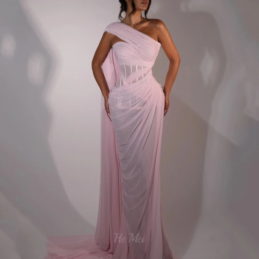 Customized Simple Chiffon Prom Dresses One Shoulder Illusion Party Gowns Sheath Evening Dress Lace Up Vestido De Novia
Customized Simple Chiffon Prom Dresses One Shoulder Illusion Party Gowns Sheath Evening Dress Lace Up Vestido De Novia