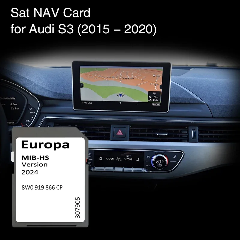 SD Card Europe 2024 map for Audi S3 2015-2020 Vehicle Navigation MIB-HS MHS2 System Sat Nav 16GB 8W0 919 866 CP
SD Card Europe 2024 map for Audi S3 2015-2020 Vehicle Navigation MIB-HS MHS2 System Sat Nav 16GB 8W0 919 866 CP