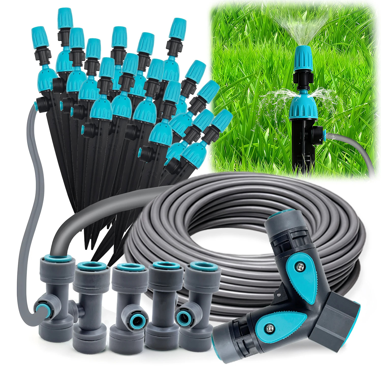 12mm PE Hose 360° Adjustable 2-in-1 Misting Quick Connect Sprinkler Micro Dripper Sprayer 3/8" Garden Irrigation Watering System
12mm PE Hose 360° Adjustable 2-in-1 Misting Quick Connect Sprinkler Micro Dripper Sprayer 3/8" Garden Irrigation Watering System