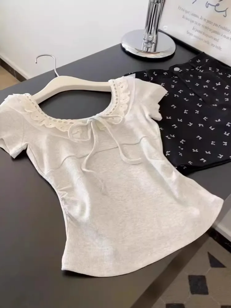 Корейский летний топ с кружевным воротником-стойкой и рукавами до локтя, облегающий, новый, для женщин
Корейский летний топ с кружевным воротником-стойкой и рукавами до локтя, облегающий, новый, для женщин