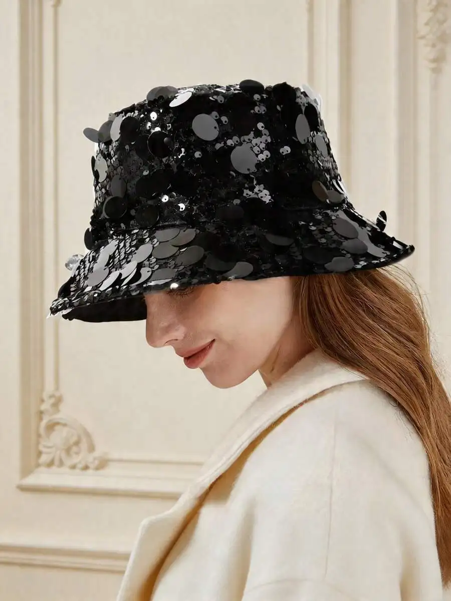 Womens Sequin Bucket Hat For Sun Protection Casual Elegant Party Beach Travel
Womens Sequin Bucket Hat For Sun Protection Casual Elegant Party Beach Travel