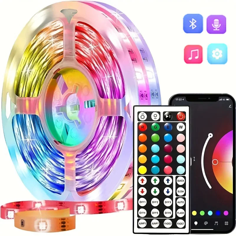 USB LED Strip Light APP Control Color Changing DC5V 5050 RGB Led Light Flexible Lamp Tape for Room Decoration TV Backlight Diode
USB LED Strip Light APP Control Color Changing DC5V 5050 RGB Led Light Flexible Lamp Tape for Room Decoration TV Backlight Diode
