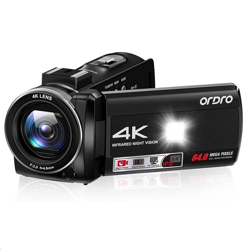 Видеокамера ORDRO Z36 4K с 18-кратным цифровым зумом и ИК-камерой ночного видения 64M в винтажном стиле
Видеокамера ORDRO Z36 4K с 18-кратным цифровым зумом и ИК-камерой ночного видения 64M в винтажном стиле